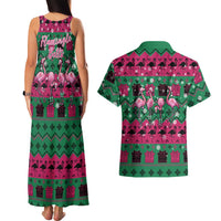 Firefighter Presents Christmas Couples Matching Tank Maxi Dress and Hawaiian Shirt Xmas Holiday Patterns - Wonder Print Shop