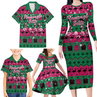 Firefighter Presents Christmas Family Matching Long Sleeve Bodycon Dress and Hawaiian Shirt Xmas Holiday Patterns - Wonder Print Shop