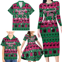Firefighter Presents Christmas Family Matching Long Sleeve Bodycon Dress and Hawaiian Shirt Xmas Holiday Patterns - Wonder Print Shop