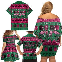 Firefighter Presents Christmas Family Matching Off Shoulder Short Dress and Hawaiian Shirt Xmas Holiday Patterns - Wonder Print Shop