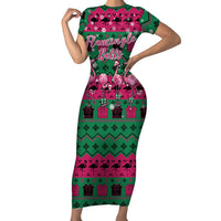 Firefighter Presents Christmas Family Matching Short Sleeve Bodycon Dress and Hawaiian Shirt Xmas Holiday Patterns - Wonder Print Shop