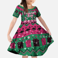 Firefighter Presents Christmas Kid Short Sleeve Dress Xmas Holiday Patterns - Wonder Print Shop