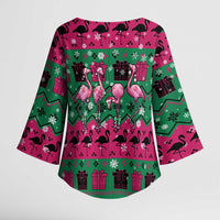 Firefighter Presents Christmas Kimono Sleeve Blouse Xmas Holiday Patterns - undefined