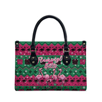 Firefighter Presents Christmas Leather Bag Xmas Holiday Patterns - undefined