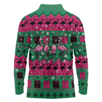 Firefighter Presents Christmas Long Sleeve Polo Shirt Xmas Holiday Patterns - Wonder Print Shop