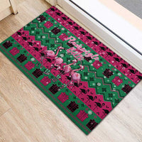 Firefighter Presents Christmas Rubber Doormat Xmas Holiday Patterns - Wonder Print Shop