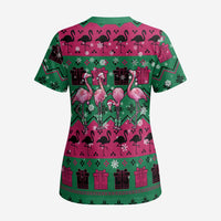Firefighter Presents Christmas Scrub Top Xmas Holiday Patterns - undefined