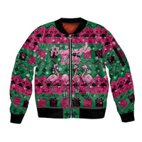 Firefighter Presents Christmas Sleeve Zip Bomber Jacket Xmas Holiday Patterns - Wonder Print Shop