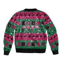 Firefighter Presents Christmas Sleeve Zip Bomber Jacket Xmas Holiday Patterns - Wonder Print Shop