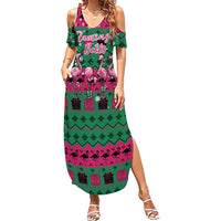 Firefighter Presents Christmas Summer Maxi Dress Xmas Holiday Patterns - Wonder Print Shop