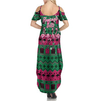 Firefighter Presents Christmas Summer Maxi Dress Xmas Holiday Patterns - Wonder Print Shop