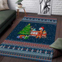 Flamingle Bells Xmas Christmas Area Rug Xmas Holiday Patterns - Wonder Print Shop
