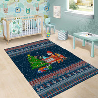 Flamingle Bells Xmas Christmas Area Rug Xmas Holiday Patterns - Wonder Print Shop