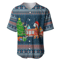 Flamingle Bells Xmas Christmas Baseball Jersey Xmas Holiday Patterns - Wonder Print Shop
