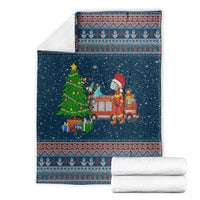 Flamingle Bells Xmas Christmas Blanket Xmas Holiday Patterns - undefined