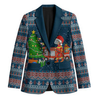 Flamingle Bells Xmas Christmas Blazer Xmas Holiday Patterns - Wonder Print Shop