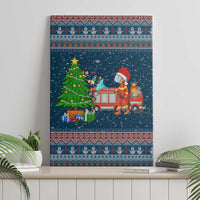 Flamingle Bells Xmas Christmas Canvas Wall Art Xmas Holiday Patterns - Wonder Print Shop