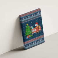 Flamingle Bells Xmas Christmas Canvas Wall Art Xmas Holiday Patterns - Wonder Print Shop
