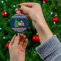 Flamingle Bells Xmas Christmas Ceramic Ornament Xmas Holiday Patterns - Wonder Print Shop