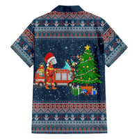 Flamingle Bells Xmas Christmas Family Matching Mermaid Dress and Hawaiian Shirt Xmas Holiday Patterns - Wonder Print Shop