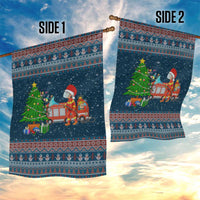 Flamingle Bells Xmas Christmas Garden Flag Xmas Holiday Patterns - Wonder Print Shop