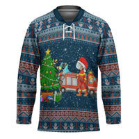 Flamingle Bells Xmas Christmas Hockey Jersey Xmas Holiday Patterns - Wonder Print Shop