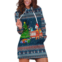 Flamingle Bells Xmas Christmas Hoodie Dress Xmas Holiday Patterns - Wonder Print Shop