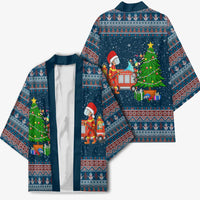 Flamingle Bells Xmas Christmas Kimono Xmas Holiday Patterns - Wonder Print Shop