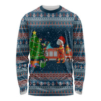 Flamingle Bells Xmas Christmas Long Sleeve Shirt Xmas Holiday Patterns - Wonder Print Shop