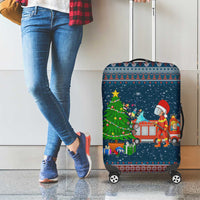 Flamingle Bells Xmas Christmas Luggage Cover Xmas Holiday Patterns - Wonder Print Shop