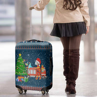 Flamingle Bells Xmas Christmas Luggage Cover Xmas Holiday Patterns - Wonder Print Shop