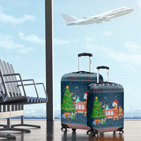 Flamingle Bells Xmas Christmas Luggage Cover Xmas Holiday Patterns - Wonder Print Shop