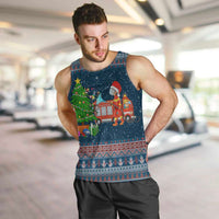 Flamingle Bells Xmas Christmas Men Tank Top Xmas Holiday Patterns - Wonder Print Shop
