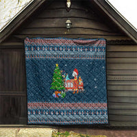 Flamingle Bells Xmas Christmas Quilt Xmas Holiday Patterns - Wonder Print Shop