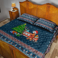 Flamingle Bells Xmas Christmas Quilt Bed Set Xmas Holiday Patterns - Wonder Print Shop