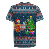Flamingle Bells Xmas Christmas Rugby Jersey Xmas Holiday Patterns - Wonder Print Shop