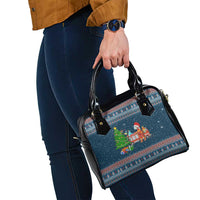 Flamingle Bells Xmas Christmas Shoulder Handbag Xmas Holiday Patterns - Wonder Print Shop