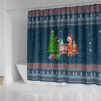 Flamingle Bells Xmas Christmas Shower Curtain Xmas Holiday Patterns - Wonder Print Shop