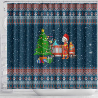 Flamingle Bells Xmas Christmas Shower Curtain Xmas Holiday Patterns - Wonder Print Shop