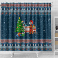 Flamingle Bells Xmas Christmas Shower Curtain Xmas Holiday Patterns - Wonder Print Shop