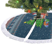 Flamingle Bells Xmas Christmas Tree Skirt Xmas Holiday Patterns - Wonder Print Shop