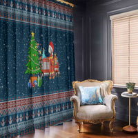 Flamingle Bells Xmas Christmas Window Curtain Xmas Holiday Patterns - undefined