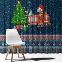 Flamingle Bells Xmas Christmas Window Curtain Xmas Holiday Patterns - undefined