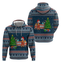 Flamingle Bells Xmas Christmas Zip Hoodie Xmas Holiday Patterns - Wonder Print Shop