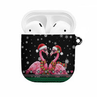 Flamingo Couple Christmas AirPods Case Xmas Holiday Patterns - Wonder Print Shop