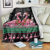 Flamingo Couple Christmas Blanket Xmas Holiday Patterns - Wonder Print Shop