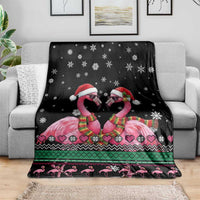 Flamingo Couple Christmas Blanket Xmas Holiday Patterns - Wonder Print Shop