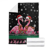 Flamingo Couple Christmas Blanket Xmas Holiday Patterns - Wonder Print Shop