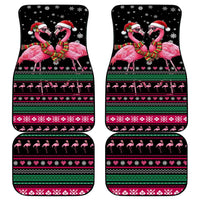 Flamingo Couple Christmas Car Mats Xmas Holiday Patterns - Wonder Print Shop