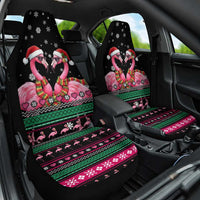 Flamingo Couple Christmas Car Seat Cover Xmas Holiday Patterns - Wonder Print Shop